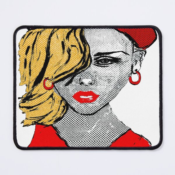 Item preview, Blonde Hair Red Beret Pop Art Halftone designed and sold by Sylwka447.