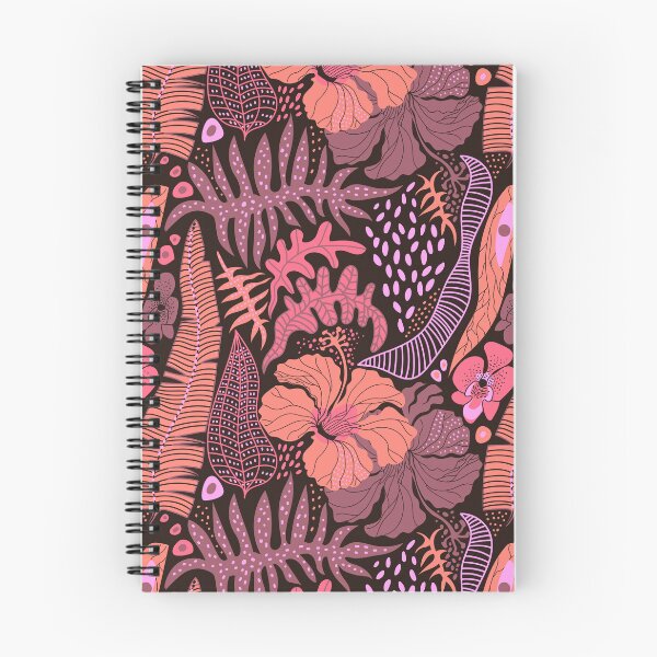 Item preview, Pink Tropical Botanical Pattern – Exotic Floral Jungle Leaves  designed and sold by Skryp-art.