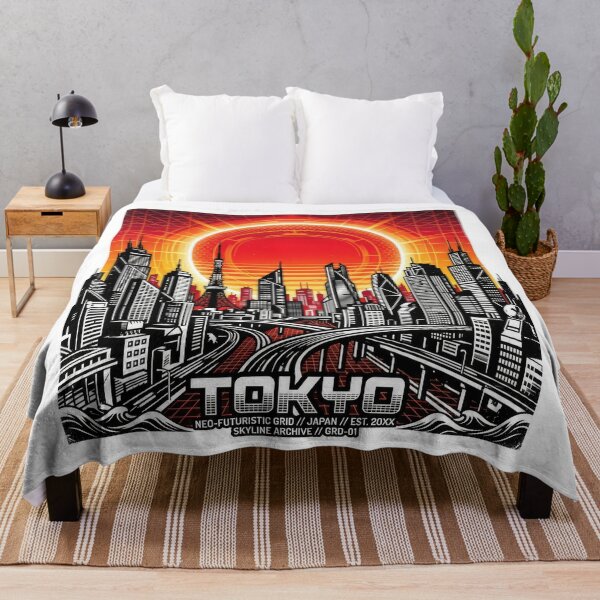 Item preview, Neo-Futuristic Tokyo Cityscape Retro Vector designed and sold by Rahat3344.