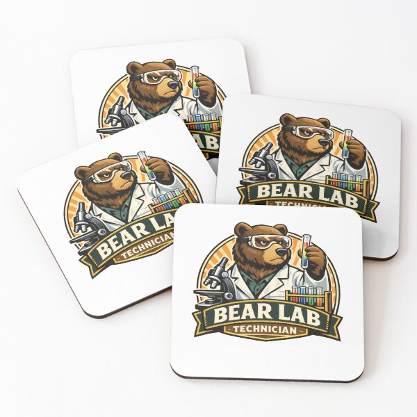 Item preview, Bear Lab Technician Funny Office Mascot designed and sold by TheRealTaria.