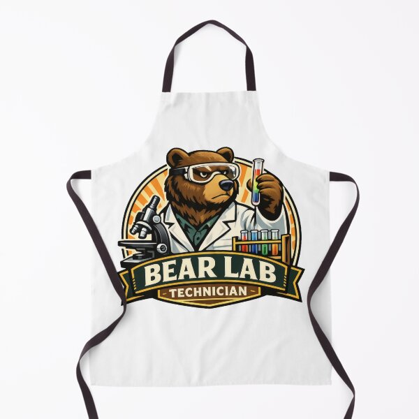 Item preview, Bear Lab Technician Funny Office Mascot designed and sold by TheRealTaria.