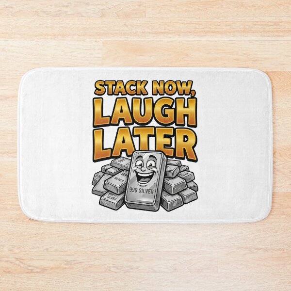 Item preview, stack now laugh later silver stacker designed and sold by ArtDesignTp.