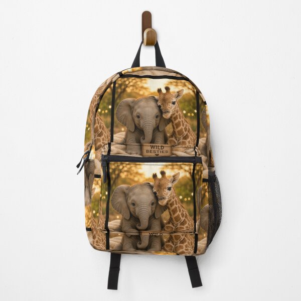 Item preview, Cute Baby Elephant Giraffe Wild Besties Friends designed and sold by BagFactoryUK.