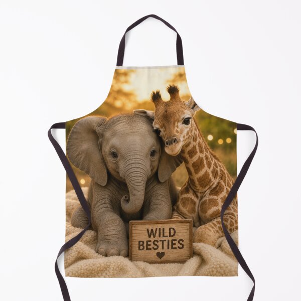 Item preview, Cute Baby Elephant Giraffe Wild Besties Friends designed and sold by BagFactoryUK.