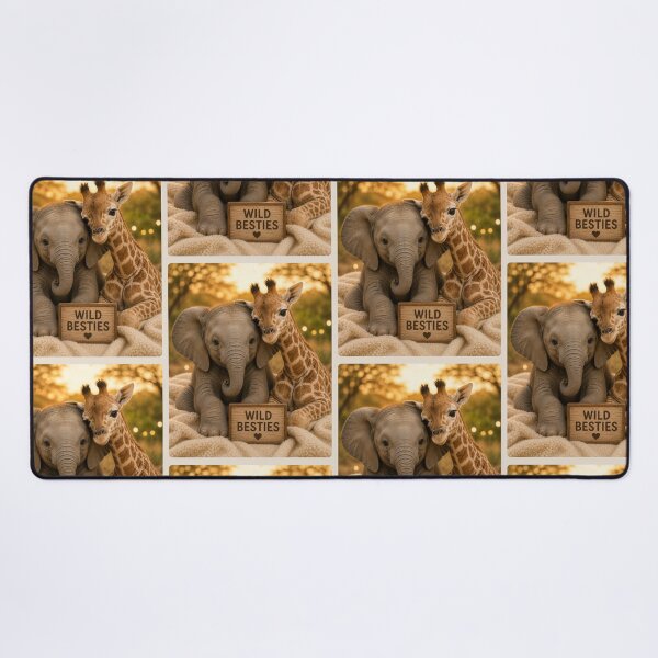 Item preview, Cute Baby Elephant Giraffe Wild Besties Friends designed and sold by BagFactoryUK.