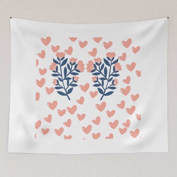 Item preview, Cute Pink Hearts & Floral Pattern | Coquette Botanical Transparent Design designed and sold by 1234saad.
