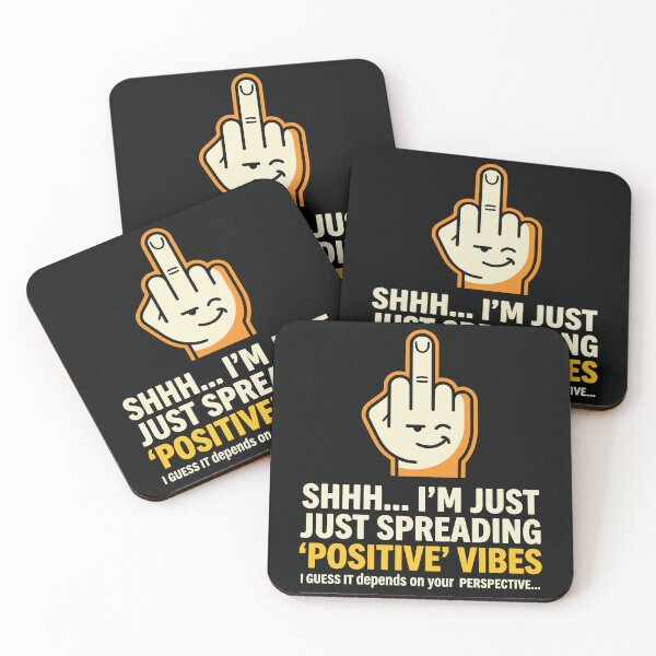 Item preview, Sarcastic Positive Vibes Middle Finger Funny Hand Gesture designed and sold by Amir Faysal.