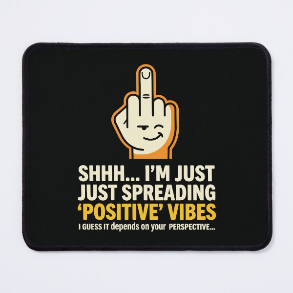 Item preview, Sarcastic Positive Vibes Middle Finger Funny Hand Gesture designed and sold by Amir Faysal.