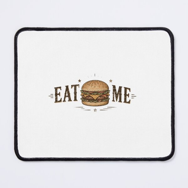 Item preview, Eat Me Funny Burger Vintage T-Shirt Design designed and sold by BLOOMVELLE.