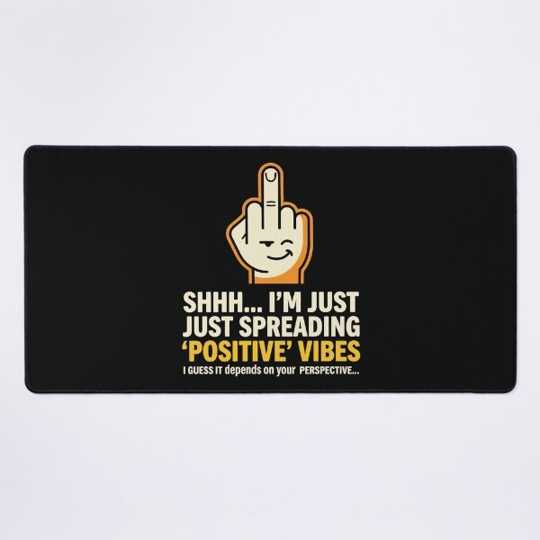 Item preview, Sarcastic Positive Vibes Middle Finger Funny Hand Gesture designed and sold by Amir Faysal.