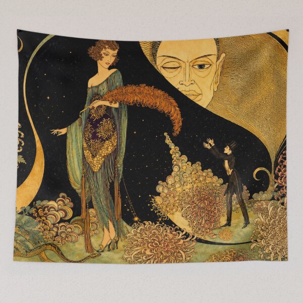 Item preview, Art Deco Illustration Mystical Fantasy Woman for Vintage Art Lovers designed and sold by RickE.