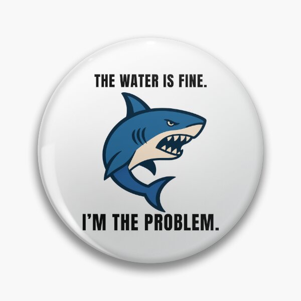 Item preview, Aggressive shark with a sarcastic remark designed and sold by Lyfeinsights.