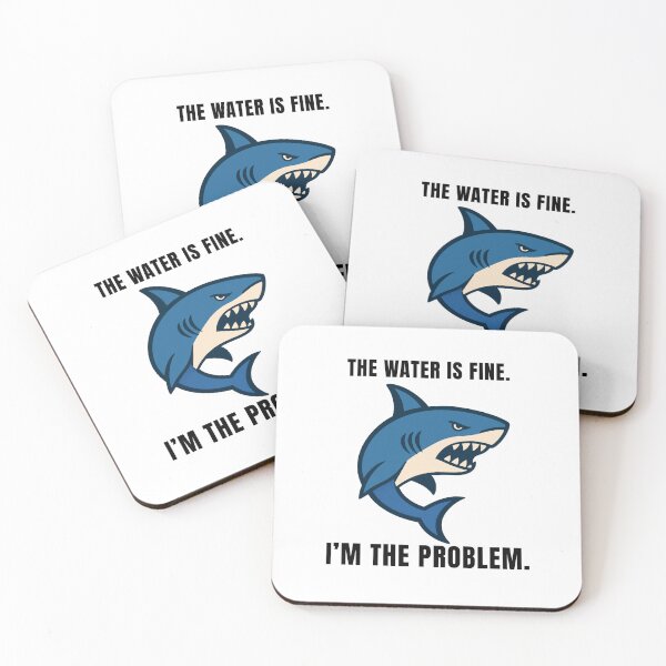 Item preview, Aggressive shark with a sarcastic remark designed and sold by Lyfeinsights.