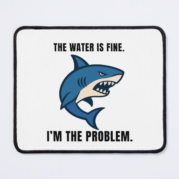 Item preview, Aggressive shark with a sarcastic remark designed and sold by Lyfeinsights.