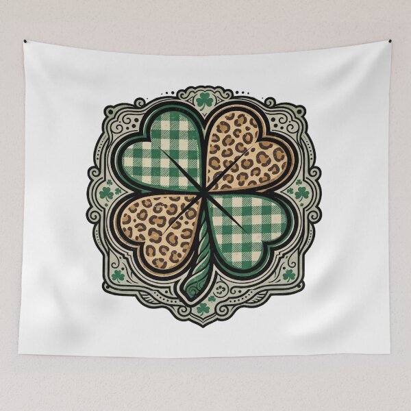 Item preview, funny St Patricks Day shamrock heart lucky design designed and sold by ArtDesignTp.