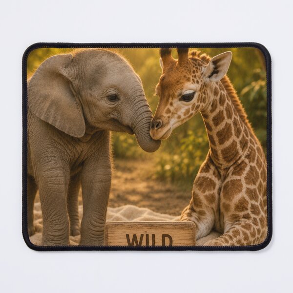 Item preview, Wild Love Baby Elephant Giraffe Friends designed and sold by BagFactoryUK.