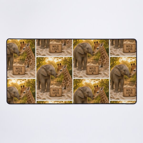 Item preview, Wild Love Baby Elephant Giraffe Friends designed and sold by BagFactoryUK.