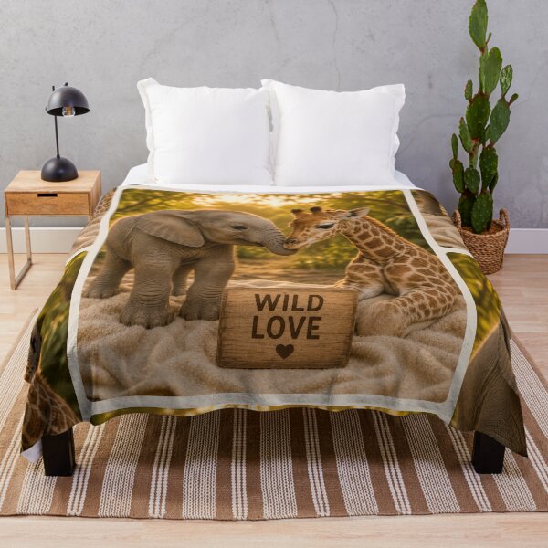 Item preview, Wild Love Baby Elephant Giraffe Friends designed and sold by BagFactoryUK.