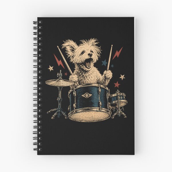 Item preview, Retro Playing Dog Drummer Vintage Music designed and sold by Moizento.