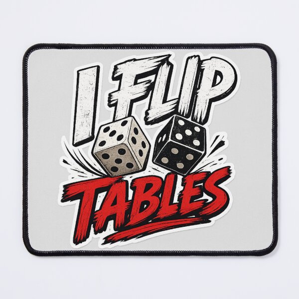 Item preview, I Flip Tables Funny Programmer Coding Dice Developer Humor designed and sold by Stikaro.