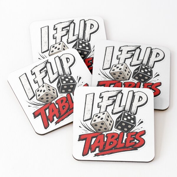 Item preview, I Flip Tables Funny Programmer Coding Dice Developer Humor designed and sold by Stikaro.