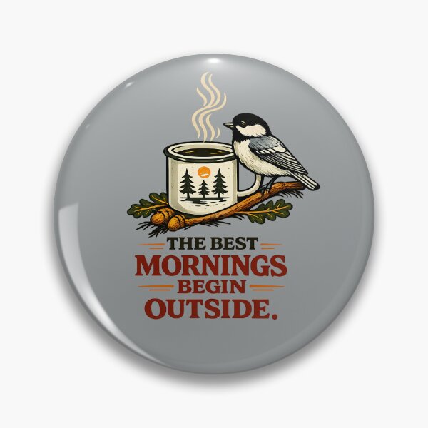 Item preview, The Best Mornings Begin Outside  Coffee & Birdwatching Vintage Design designed and sold by Mambila.