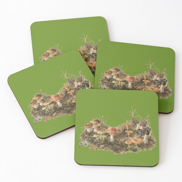 Item preview, Wild Forest Mushroom Field Guide Art designed and sold by 63Hotpeppers.