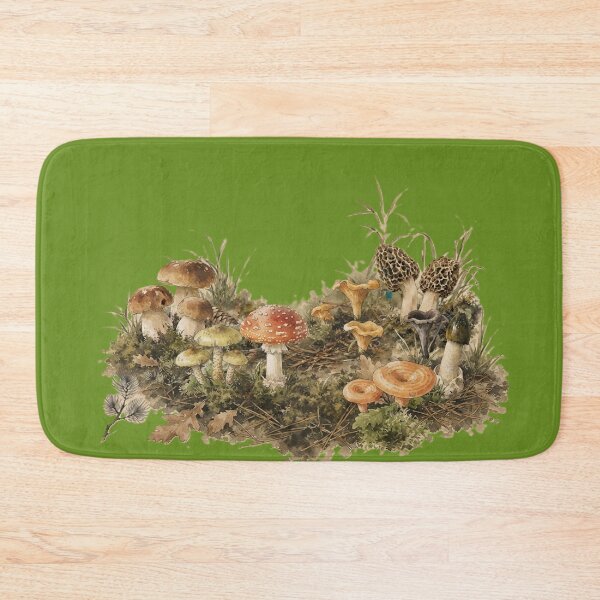 Item preview, Wild Forest Mushroom Field Guide Art designed and sold by 63Hotpeppers.
