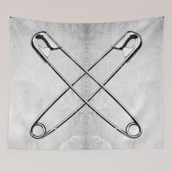Item preview, Closed Metal Safety Pin Illustration designed and sold by Ghoul Enterprises.