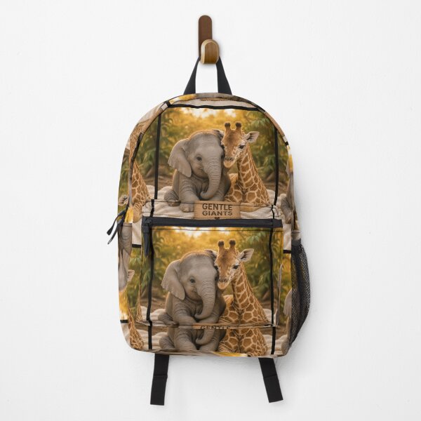 Item preview, Cute Baby Elephant Giraffe Gentle Giants Love designed and sold by BagFactoryUK.