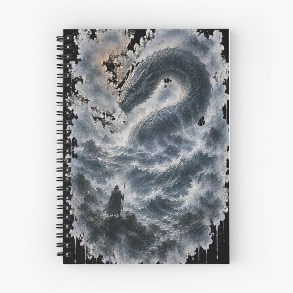 Item preview, Jormungandr Midgard Serpent Viking Watercolor designed and sold by DarkOriginArts.