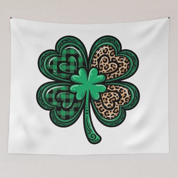 Item preview, St Patricks Day shamrock leopard festive patricks day design designed and sold by ArtDesignTp.