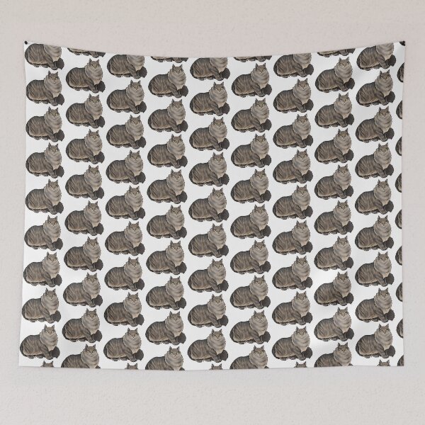 Item preview, Cat - Norwegian Forest Cat - Brown Tabby designed and sold by Jennifer Stolzer.