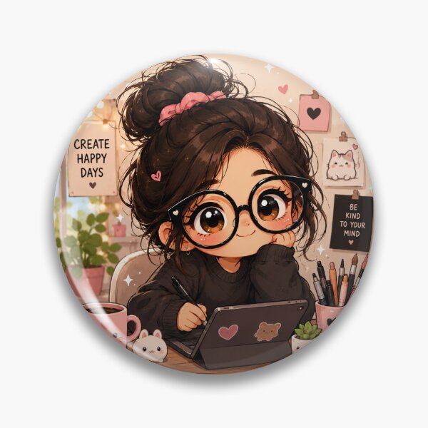 Item preview, A Kawaii Girl Working In A Aesthetic Place  designed and sold by peelvibe1.