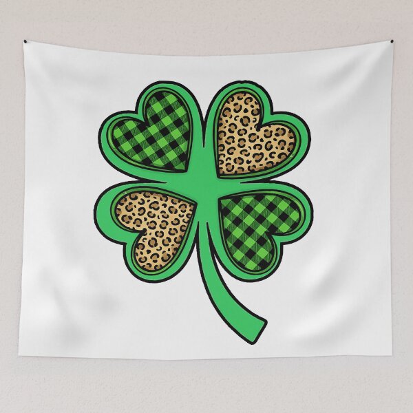 Item preview, plaid shamrock heart irish celebration St Patricks Day designed and sold by ArtDesignTp.