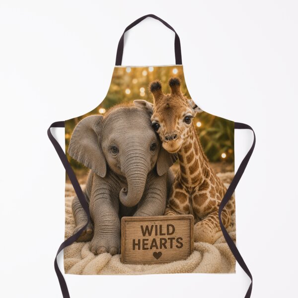 Item preview, Wild Hearts Baby Elephant Giraffe Cute Animals designed and sold by BagFactoryUK.