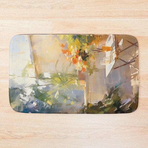 Item preview, Impressionist Sunny Terrace with Flowers designed and sold by AniDragonfly.