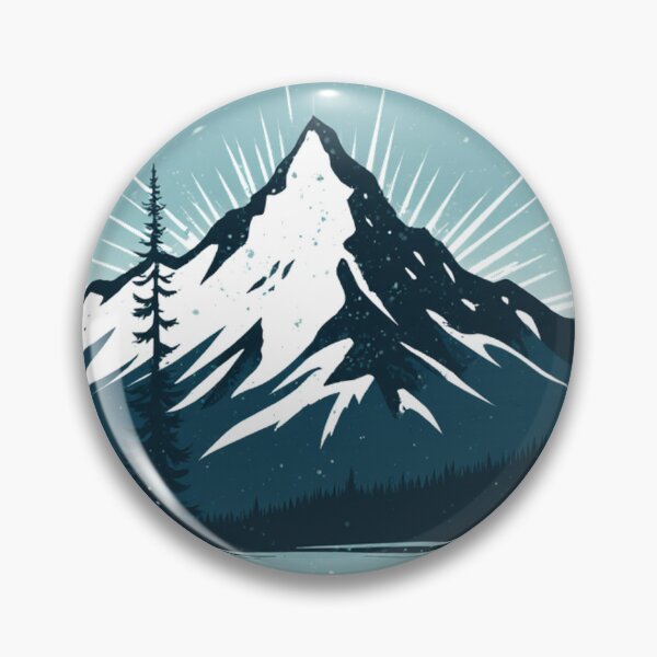 Item preview, Retro Mountain Hiking Badge Mountain Lake designed and sold by Everyday Motif.