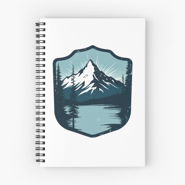 Item preview, Retro Mountain Hiking Badge Mountain Lake designed and sold by Everyday Motif.