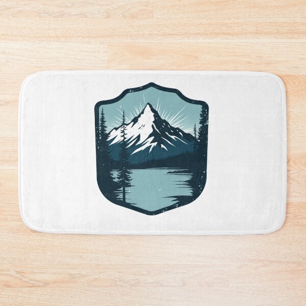 Item preview, Retro Mountain Hiking Badge Mountain Lake designed and sold by Everyday Motif.
