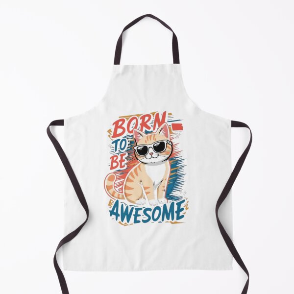 Item preview, Born To Be Awesome – Cool Cat in Sunglasses (Retro Quote Design) designed and sold by PixelStyle Studio.