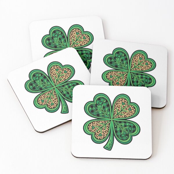 Item preview, funny St Patricks Day lucky shamrock leopard heart designed and sold by ArtDesignTp.