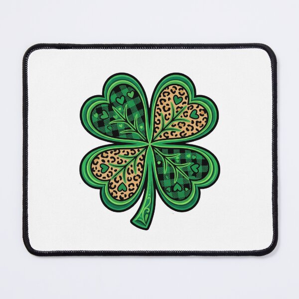 Item preview, funny St Patricks Day lucky shamrock leopard heart designed and sold by ArtDesignTp.