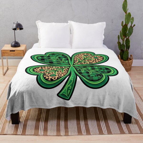 Item preview, funny St Patricks Day lucky shamrock leopard heart designed and sold by ArtDesignTp.