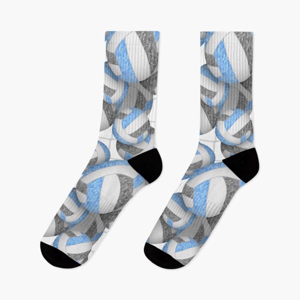 Aperçu de l'œuvre Motifs de volley-ball féminins bleu clair et gris créée et vendue par katzdzynes.