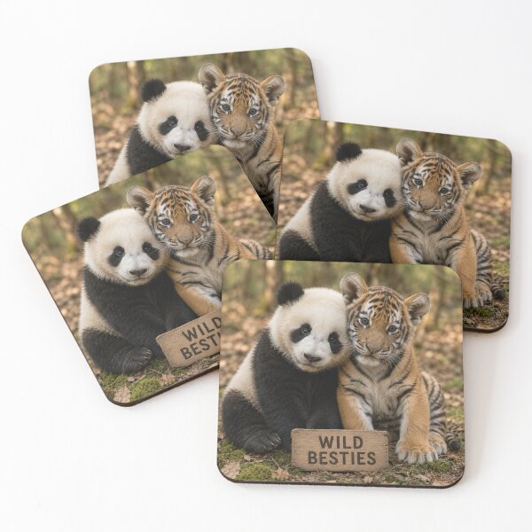 Item preview, Baby Panda Tiger Wild Besties Cute Animal Friends designed and sold by BagFactoryUK.