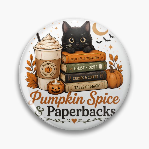 Item preview, Wichy Cat Book Lovers Pumpkin Spice designed and sold by charmshop.