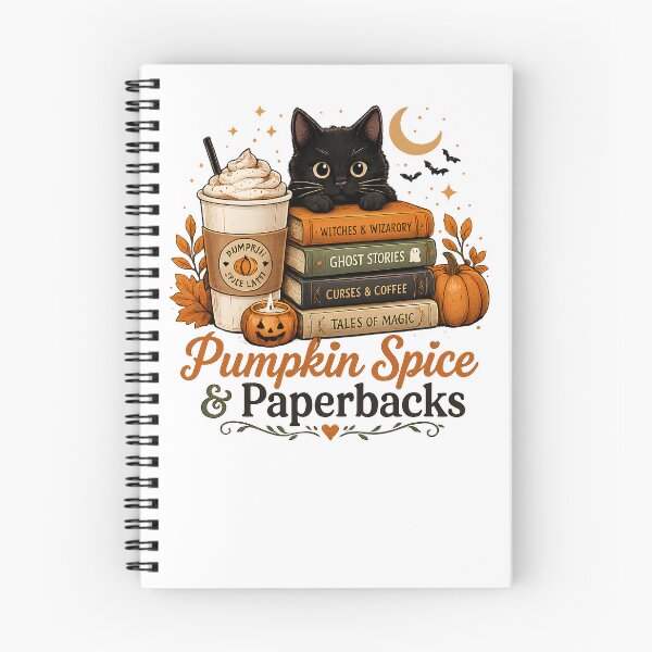 Item preview, Wichy Cat Book Lovers Pumpkin Spice designed and sold by charmshop.