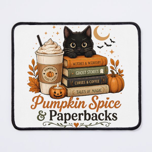 Item preview, Wichy Cat Book Lovers Pumpkin Spice designed and sold by charmshop.
