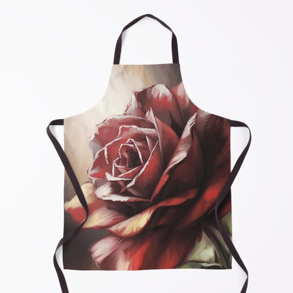 Item preview, Red Rose Oil Painting — Dramatic Macro Floral Wall Art Deep Crimson Botanical Print designed and sold by SellingWSarah17.